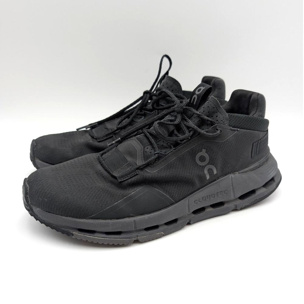 ON Running Cloudnova 2 Running Sneakers Shoes Men's Black Size US10.5 EU44.5